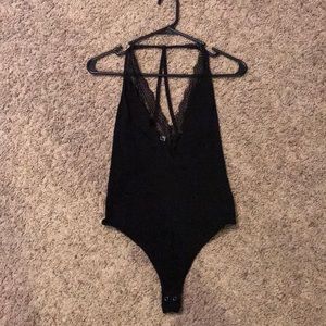 One piece lace V-neck tank